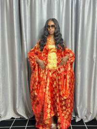 Silk Damask Bubu – angle 3 | Maxi Dresses Sisiosa
