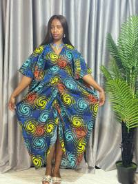 Ruched Ankara Bubu – angle 1 | Maxi Dresses Sisiosa