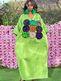Patched Mikado Bubu – angle 1 | Maxi Dresses Sisiosa