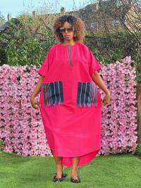 Pink Shirt Dress – angle 2 | Maxi Dresses Sisiosa