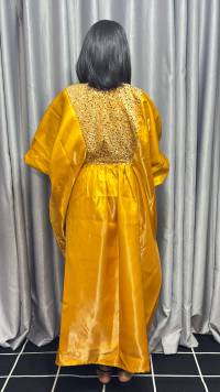 Gold Sequin Embellished Bubu Dress – angle 2 | Maxi Dresses Sisiosa
