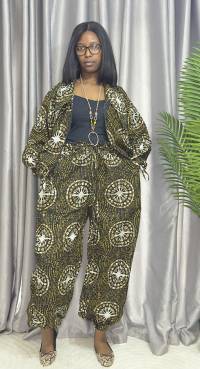 Ankara Two piece bomber set – angle 2 | Trouser Set Sisiosa