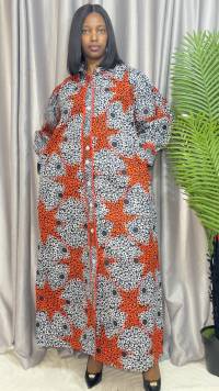 Ankara long shirt dress  – angle 2 | Maxi Dresses Sisiosa
