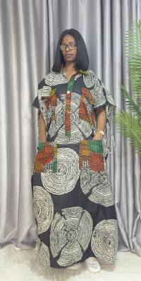 Ankara shirt dress  – angle 2 | Maxi Dresses Sisiosa