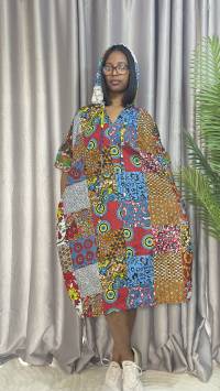 Ankara Hood Dress – angle 1 | Midi Dresses Sisiosa