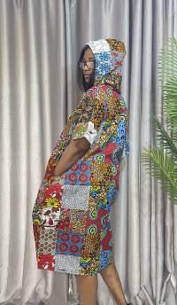 Ankara Hood Dress – angle 2 | Midi Dresses Sisiosa