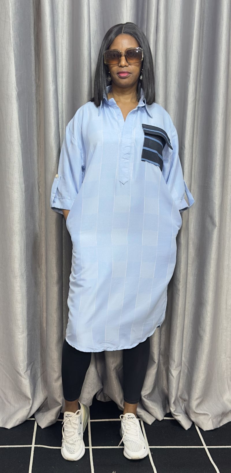 Linen stripe – Cotton Stripes Short Dresses | Sisiosa UK