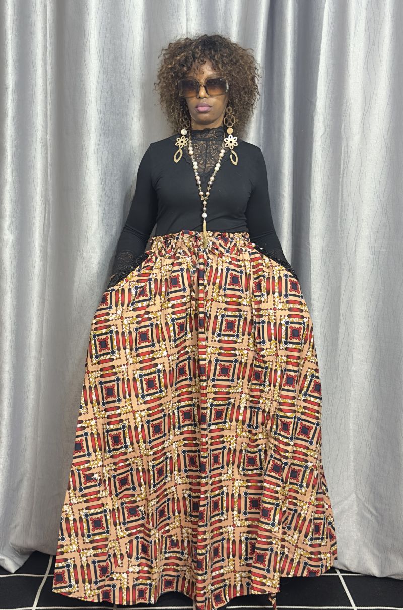 Ankara maxi skirt S02 – Ankara Bottoms | Sisiosa UK