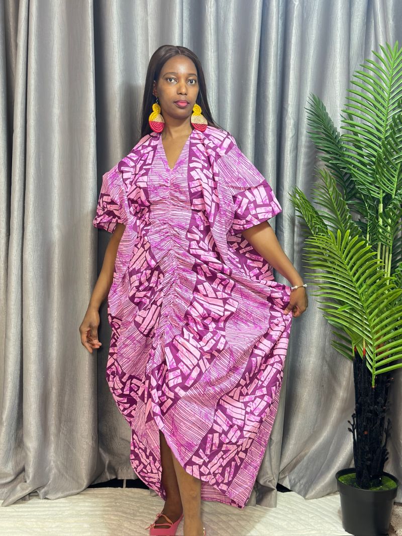 Ruched Ankara Bubu – Ankara Maxi Dresses | Sisiosa UK