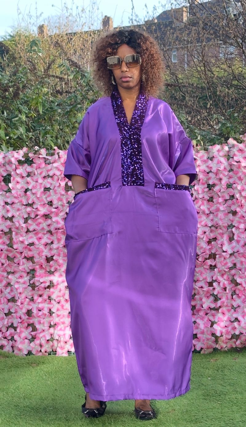 Purple Mikado Bubu – Mikado Maxi Dresses | Sisiosa UK