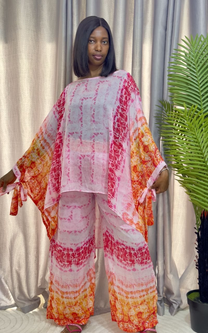 Chiffon two piece set – Crepe Trouser Set | Sisiosa UK