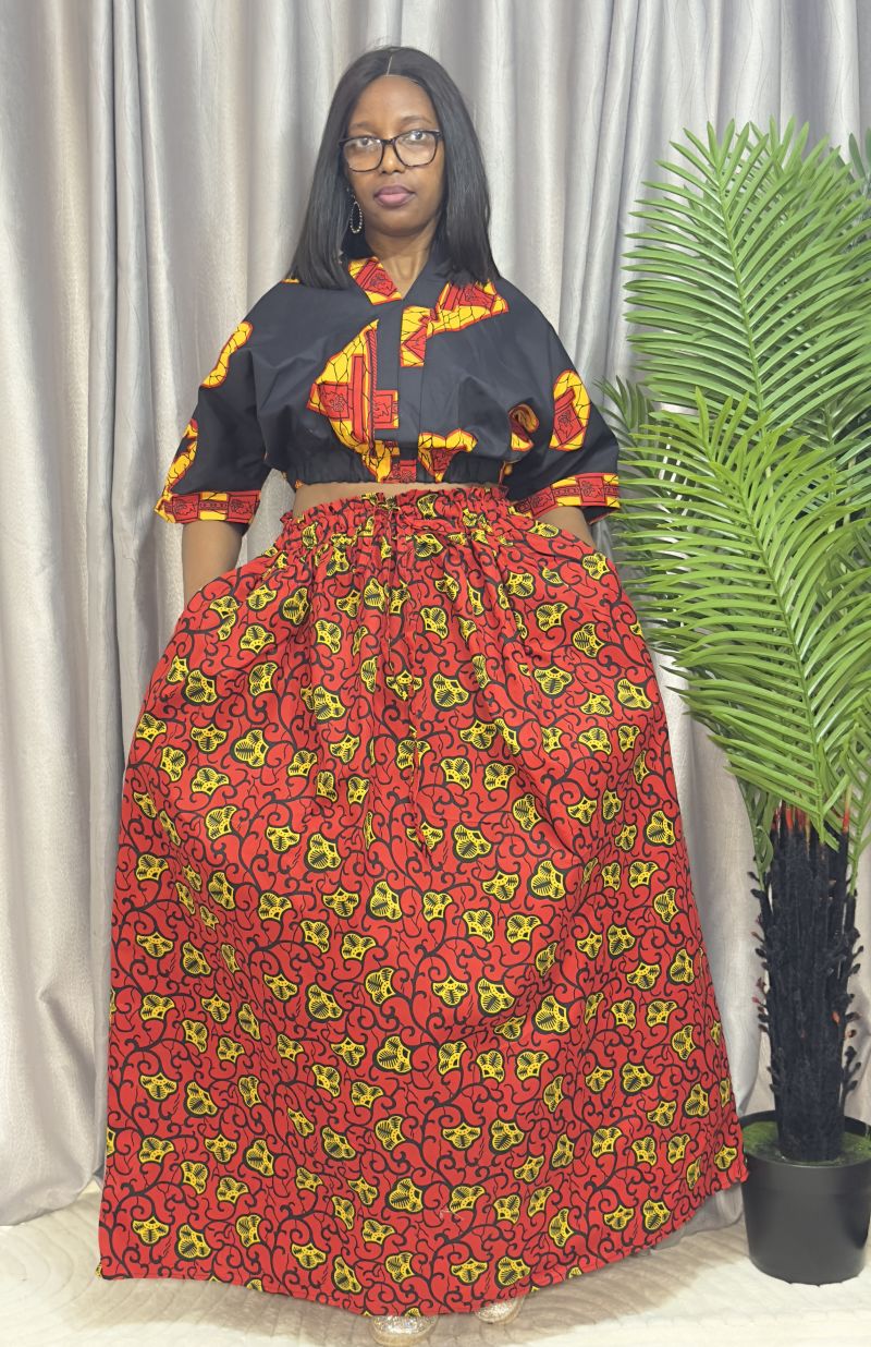 Serere Ankara two piece skirt set – Ankara Skirt Set | Sisiosa UK