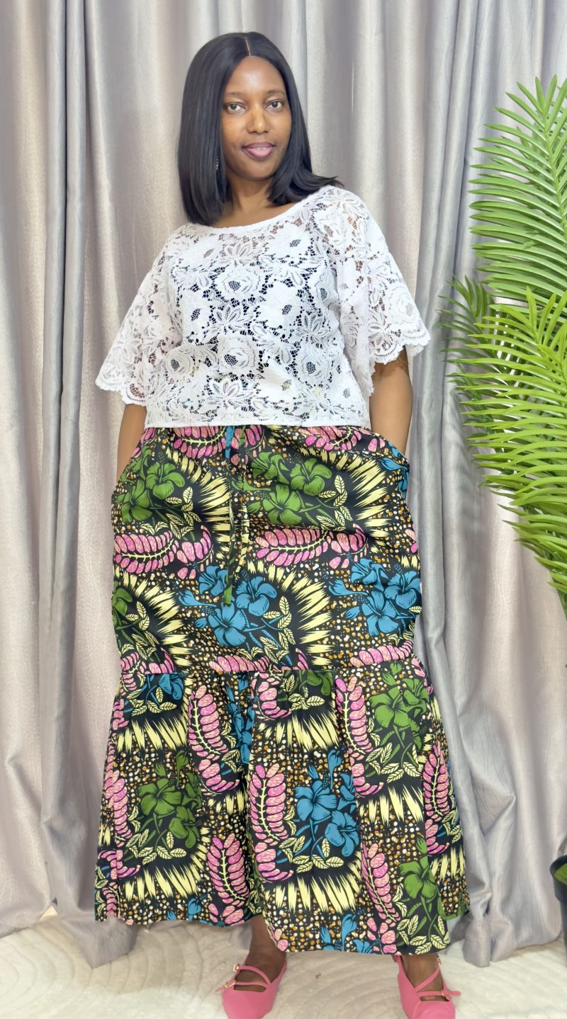 Ankara/lace two piece set – Ankara Skirt Set | Sisiosa UK