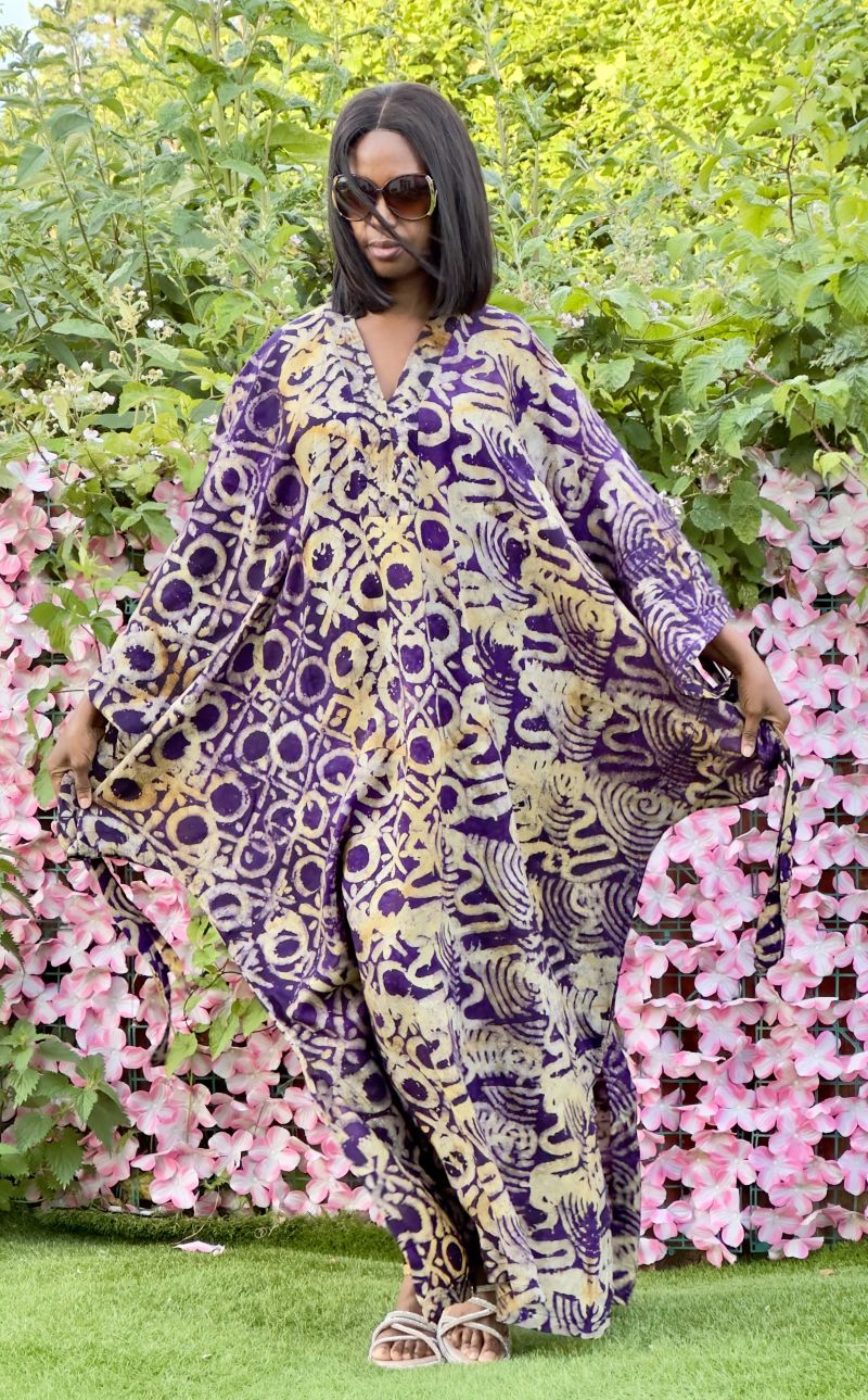 Adire Crepe Bubu dress – Adire Maxi Dresses