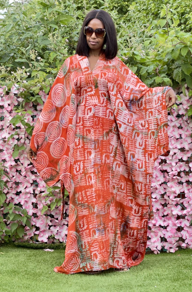 Adire Crepe Bubu Maxi Dress – Adire Maxi Dresses