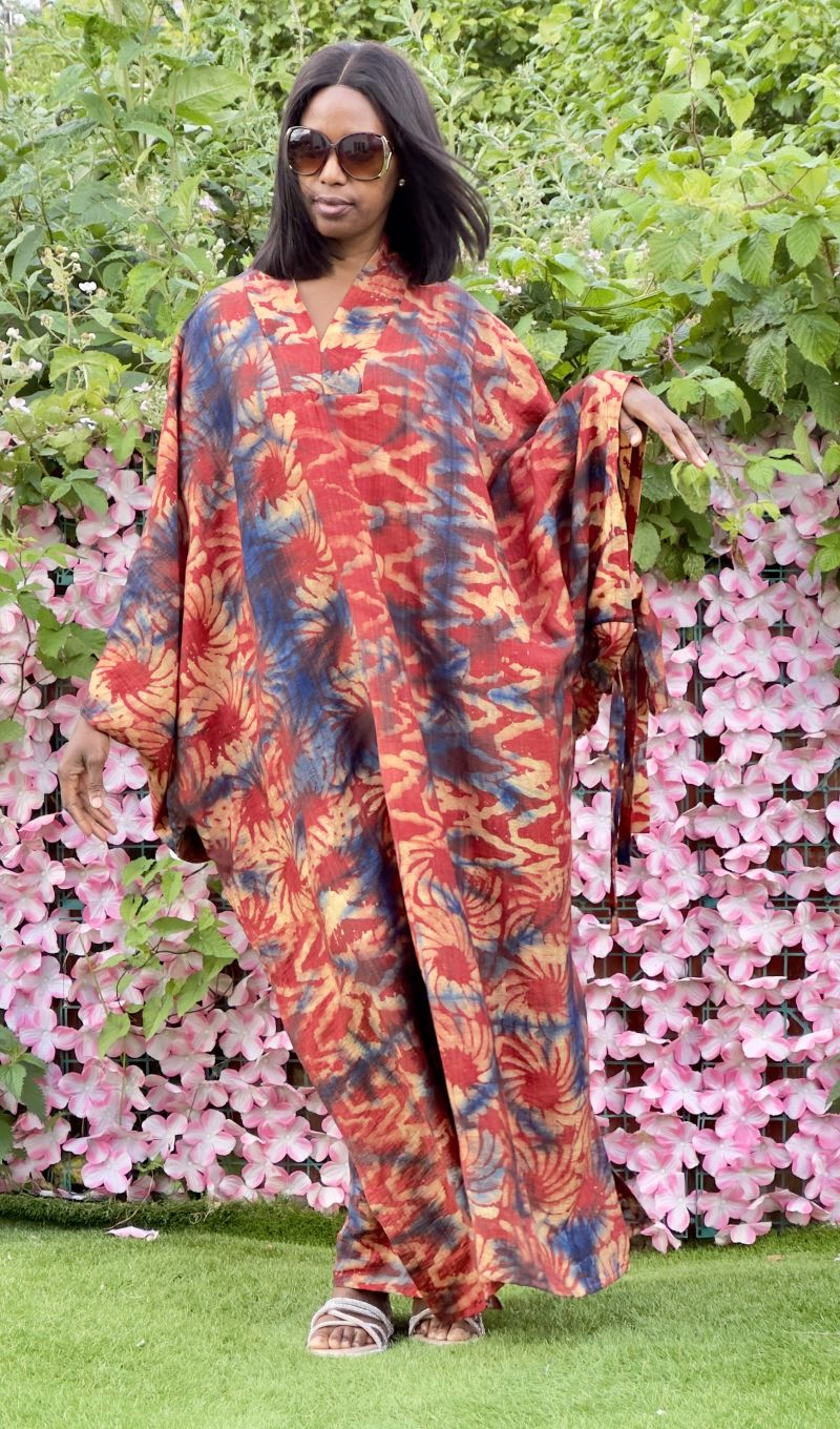 Adire Crepe Bubu Maxi Dress – Adire Maxi Dresses