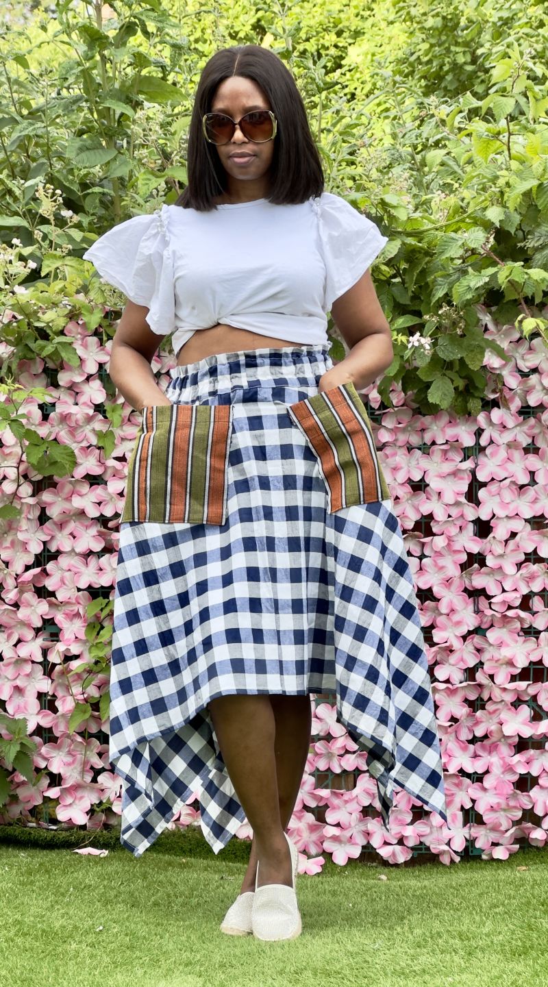 Checkers Handkerchief Skirt – Cotton Stripes Bottoms