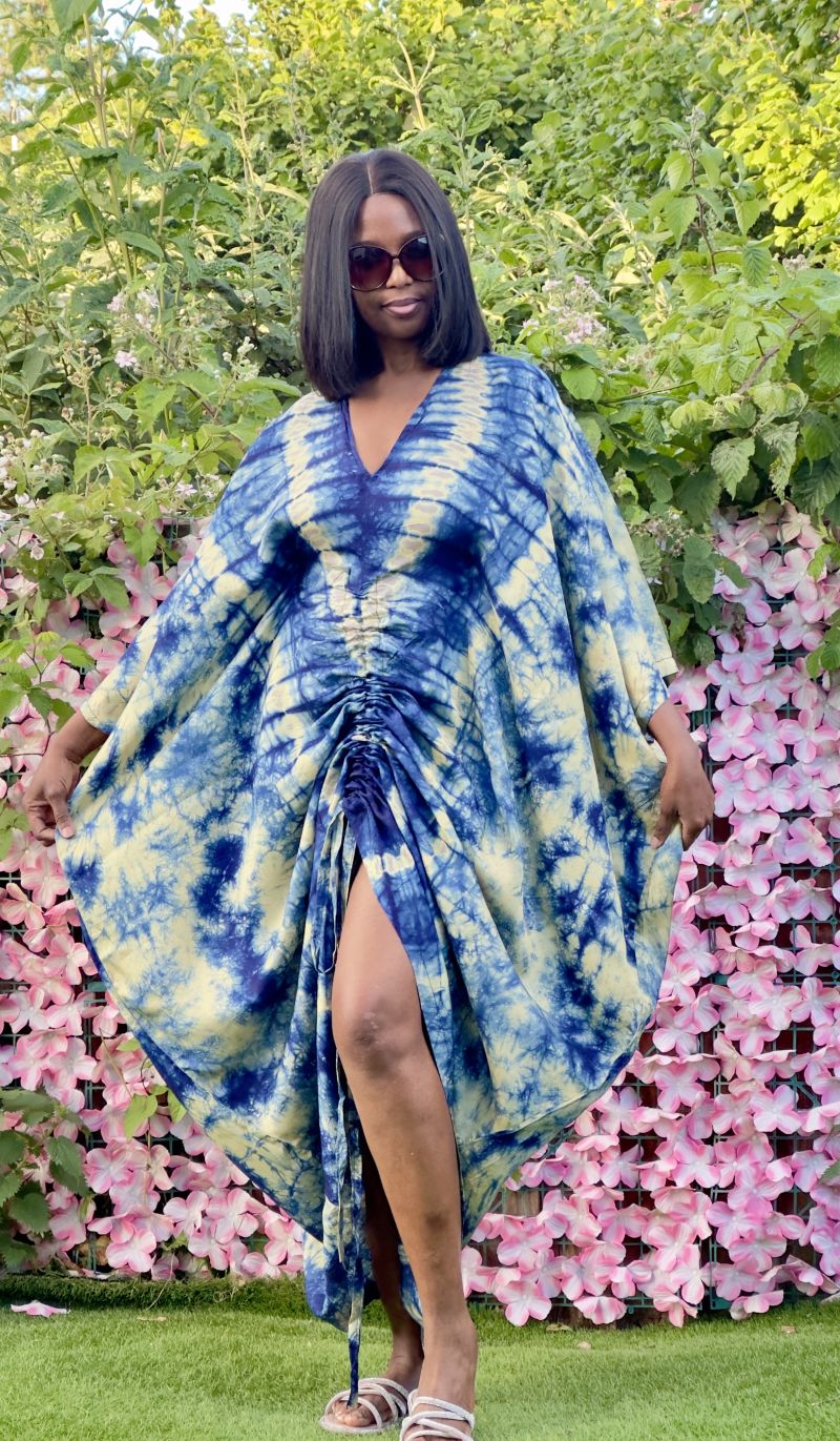 Adire Silk backless Bubu – Adire Maxi Dresses