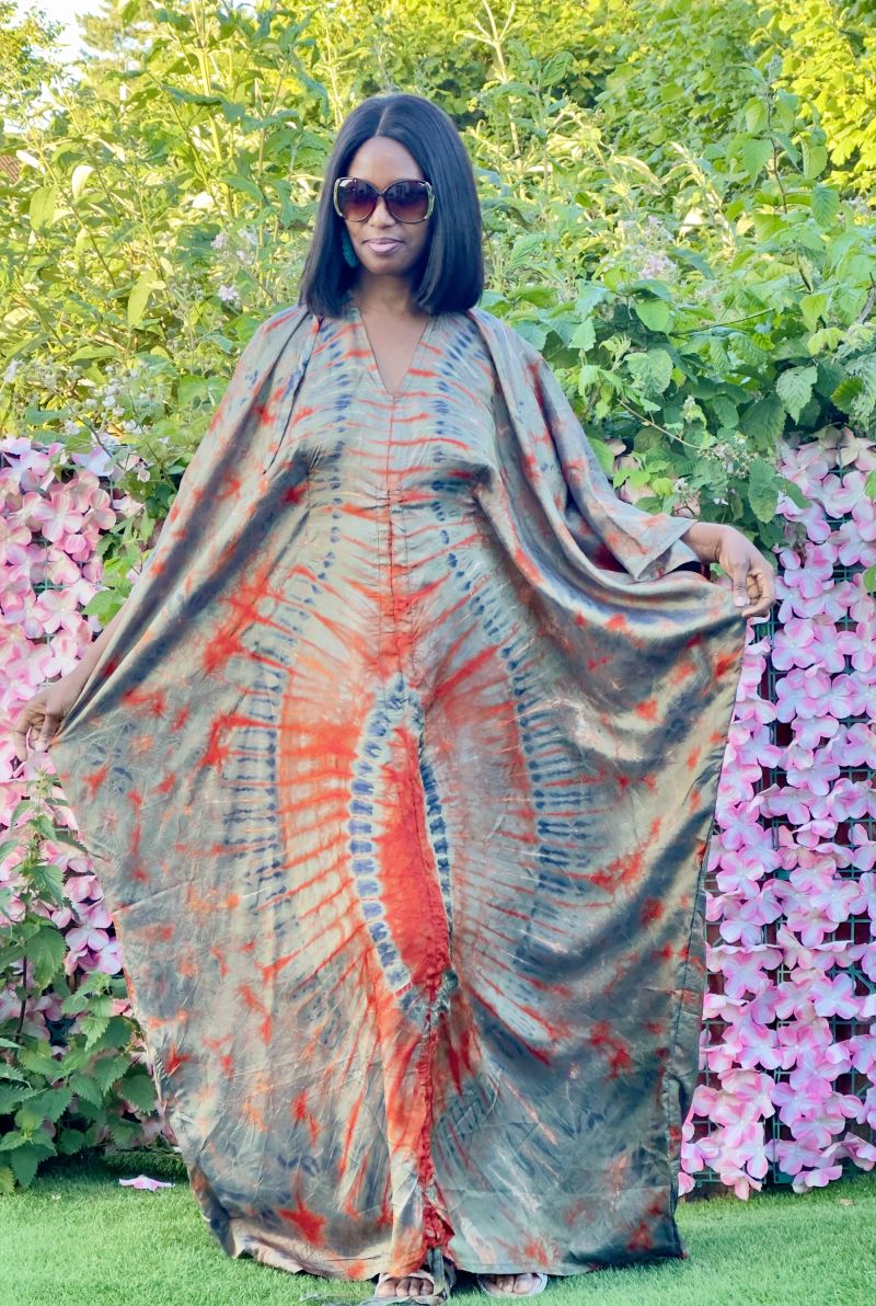 Adire Silk backless Bubu – Adire Maxi Dresses