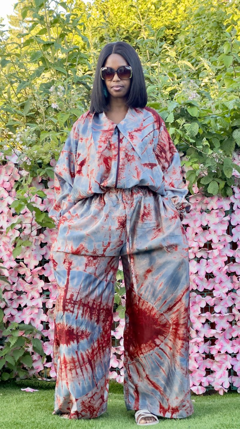 Adire Silk Two Piece Trouser Set – Adire Trouser Set
