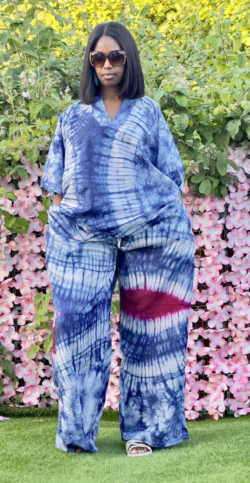 Adire Silk Two Piece set – Adire Trouser Set