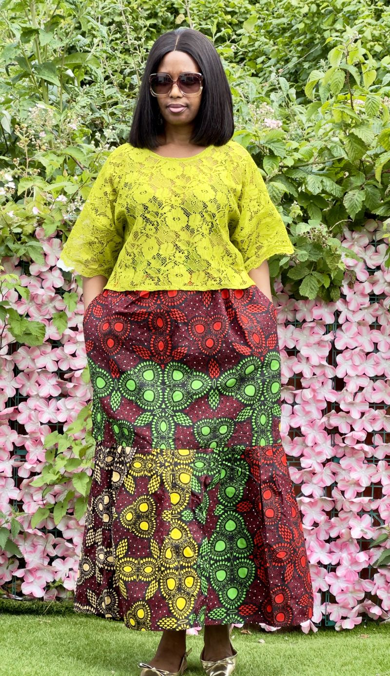 Ankara/lace Two piece Skirt Set – Ankara Skirt Set