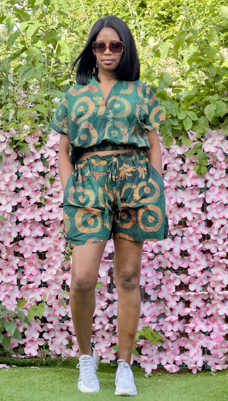 Adire Crepe Short Set – Adire Short Set