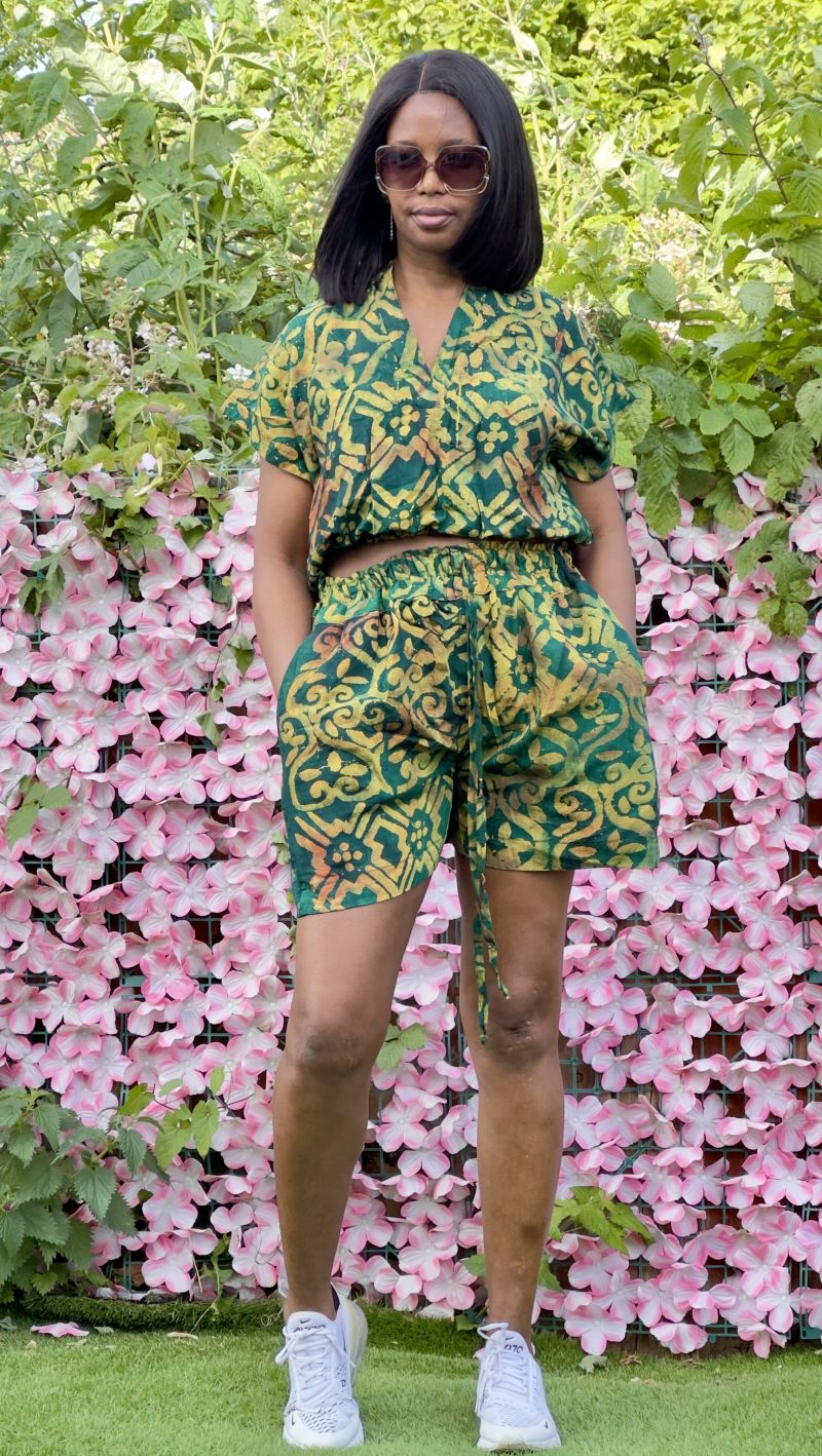 Adire Crepe Short Set – Adire Short Set