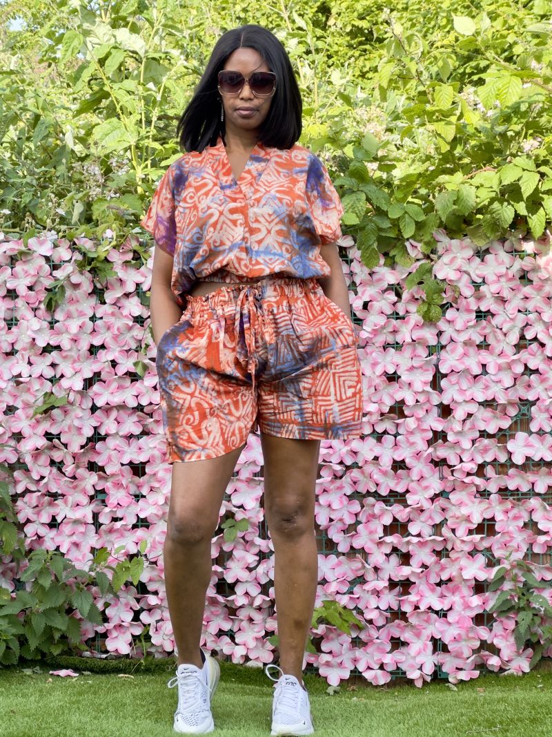 Adire Crepe Short Set – Adire Short Set