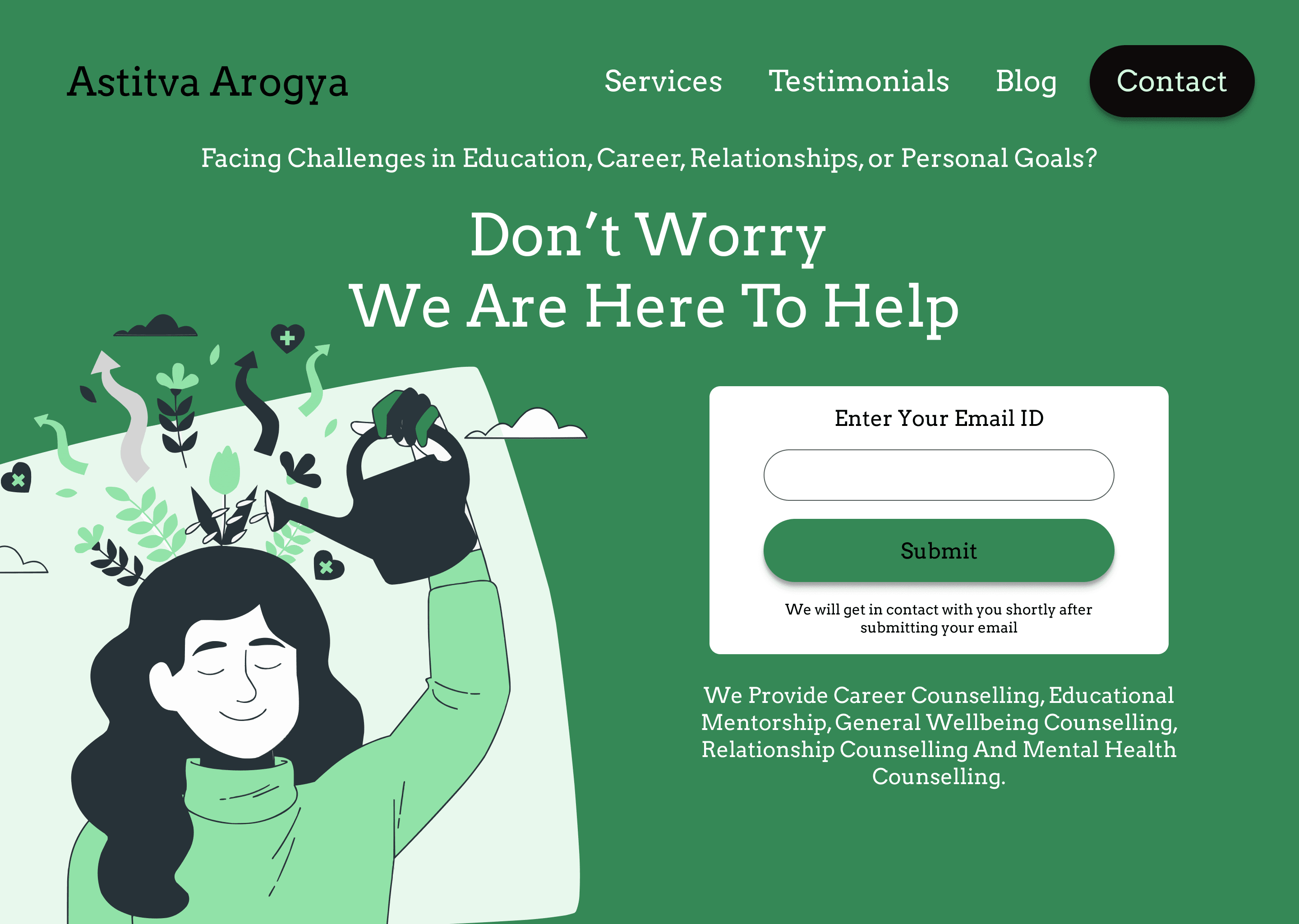 An image of Landing Page For A Mental Health Professional