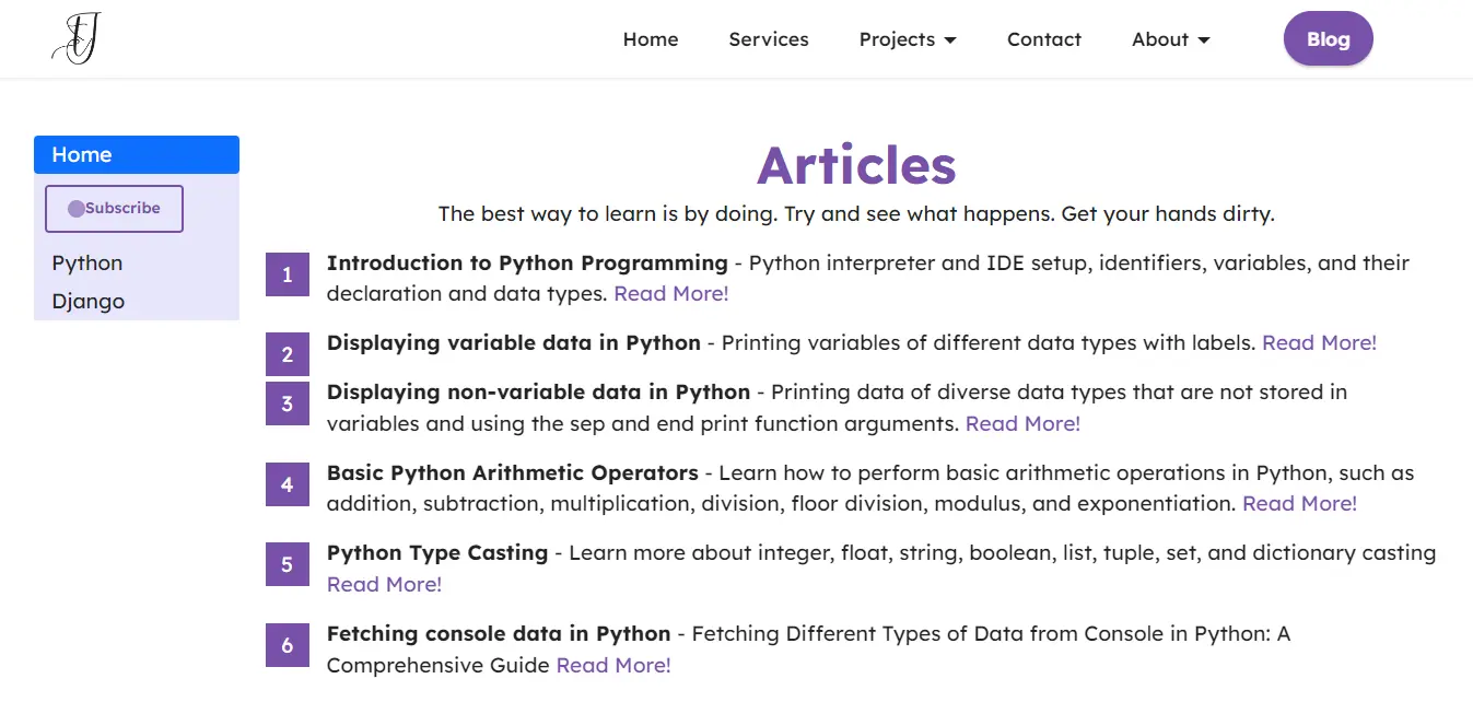 Jeremiah Taguta Portfolio Website