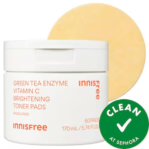 innisfree Daily Vitamin C Korean Brightening Toner Pads with Niacinamide for Dark Spots​