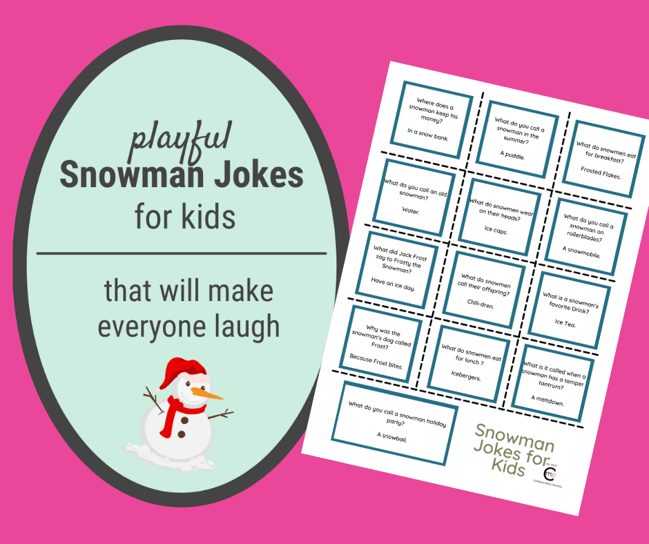 73 Funny Snowman Jokes for Kids (Includes Printable!)