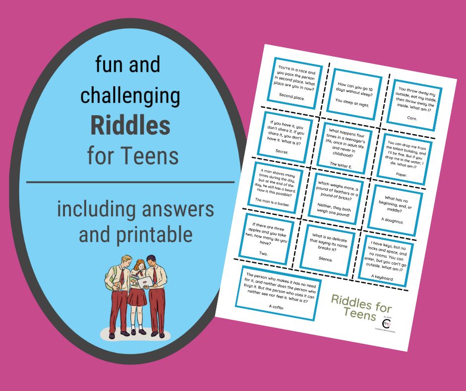 67 Fun Riddles for Teens with Answers (includes Printable!)