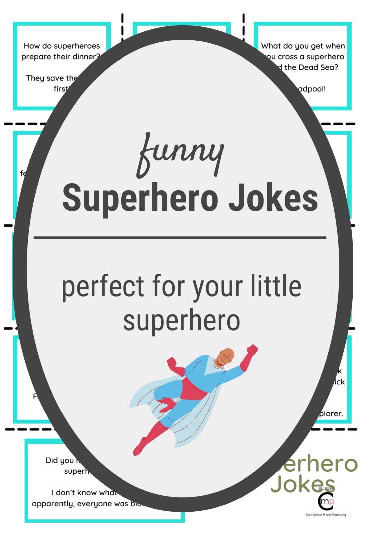 Superhero Jokes for Kids and Kids at heart(with Printable)