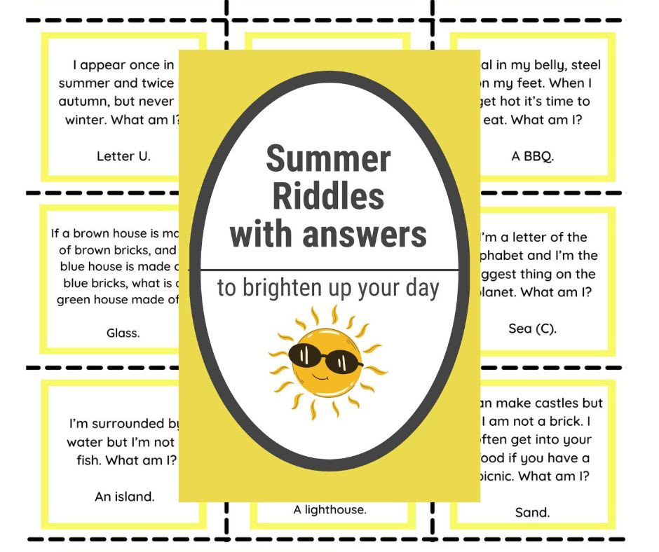 Summer Riddles with Answers to Brighten Up Your Day