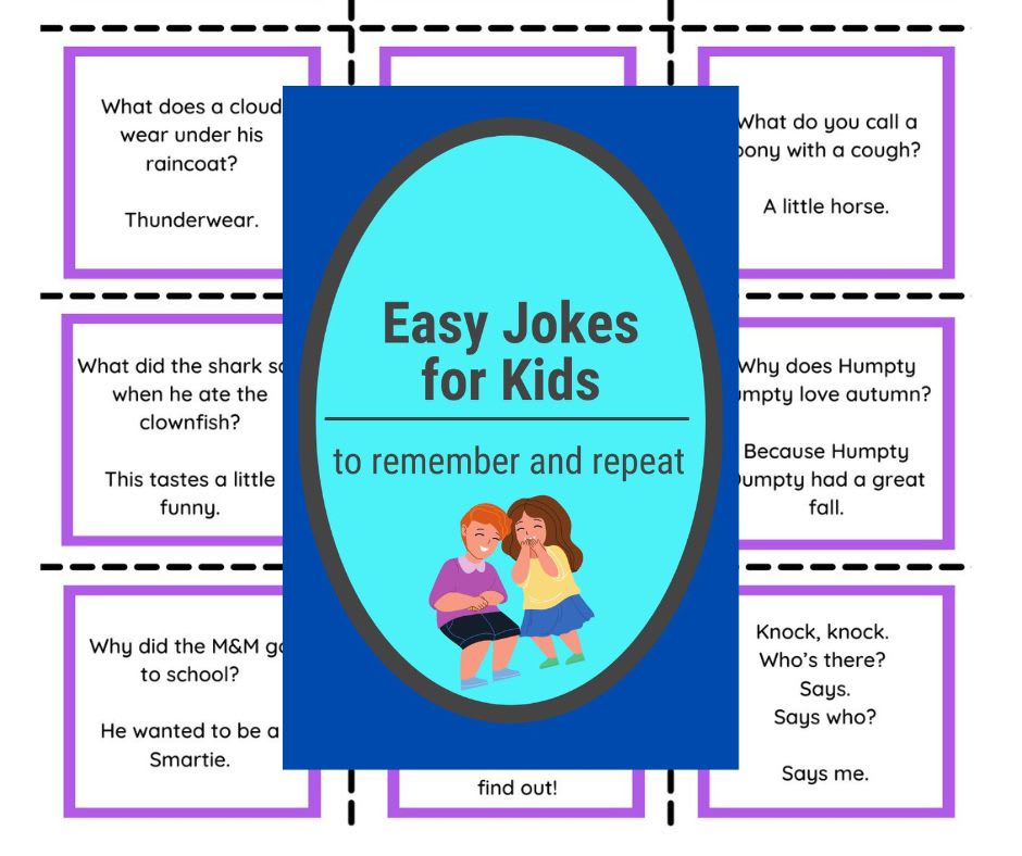 Easy Jokes for Kids to Remember & Repeat (includes printable)