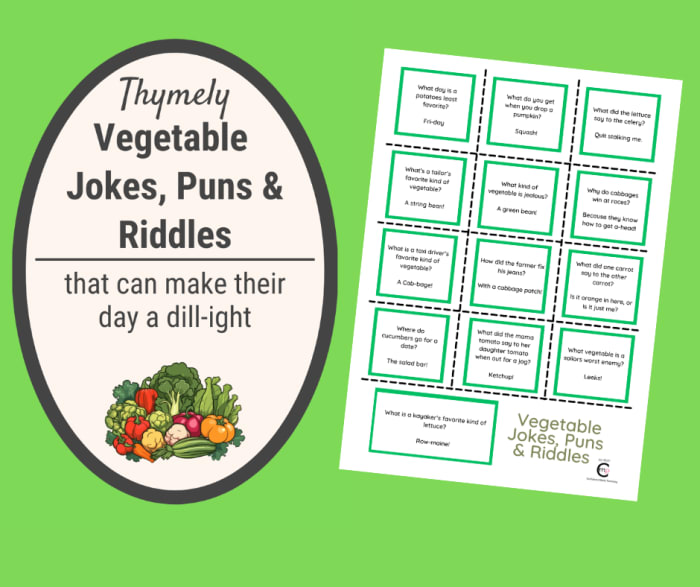Vegetable Jokes, vegetable Puns and vegetable Riddles Vegetable Jokes, vegetable Puns and vegetable Riddles