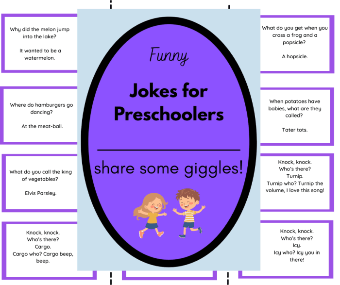 List of printed jokes with words that read funny jokes for preschoolers