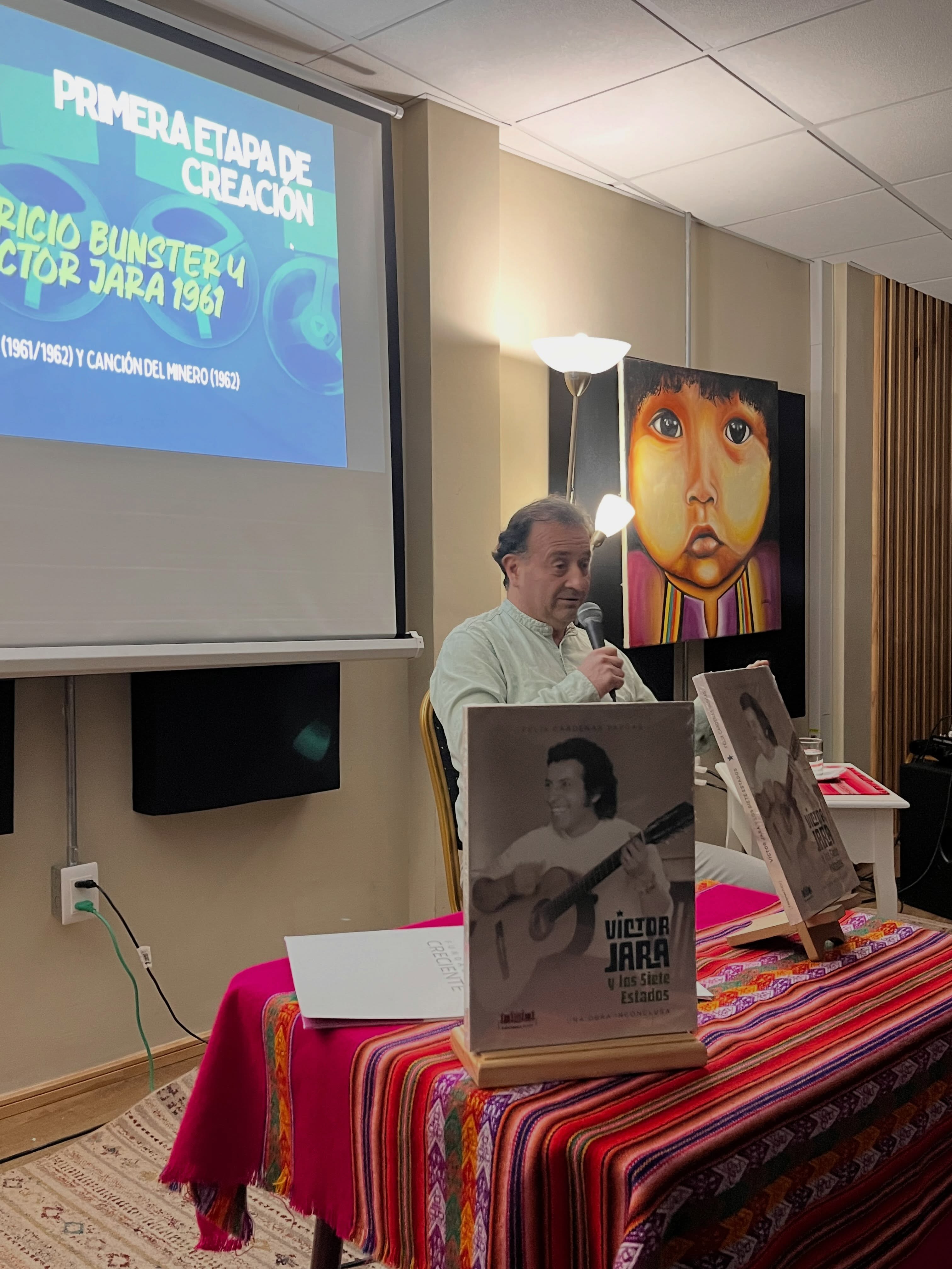 Lanzamiento del libro “Víctor Jara y los Siete Estados: Una obra inconclusa” del autor Félix Cárdenas Vargas.