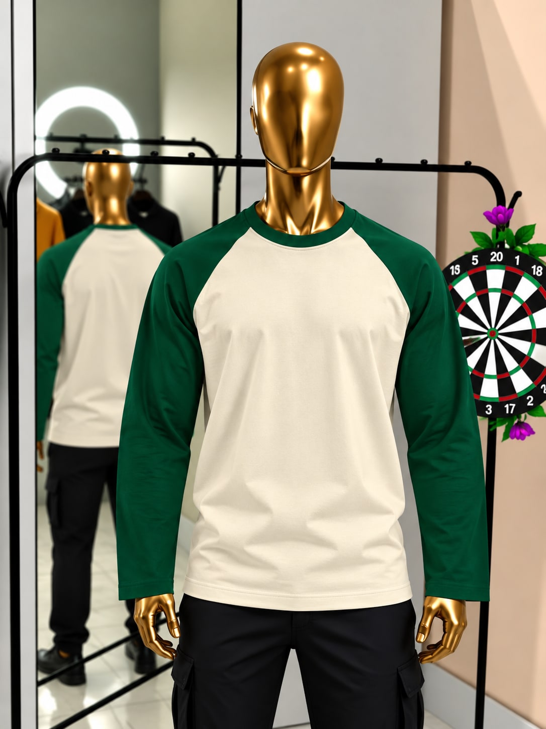 GREEN/CREAM