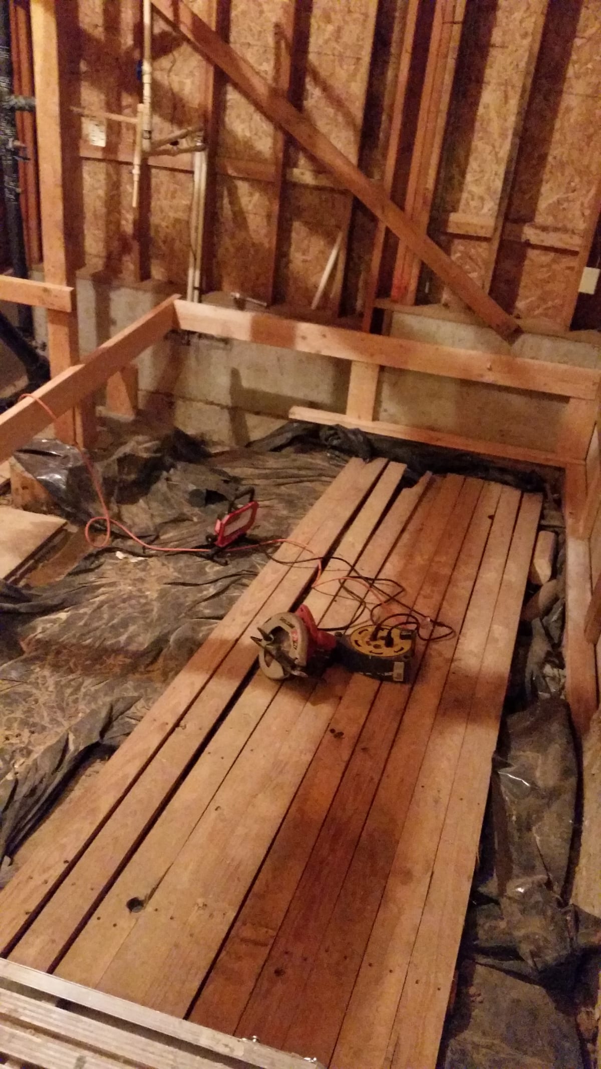 Aloha, OR Interior Basement Storage Framing & Sheeting Project Gallery Image