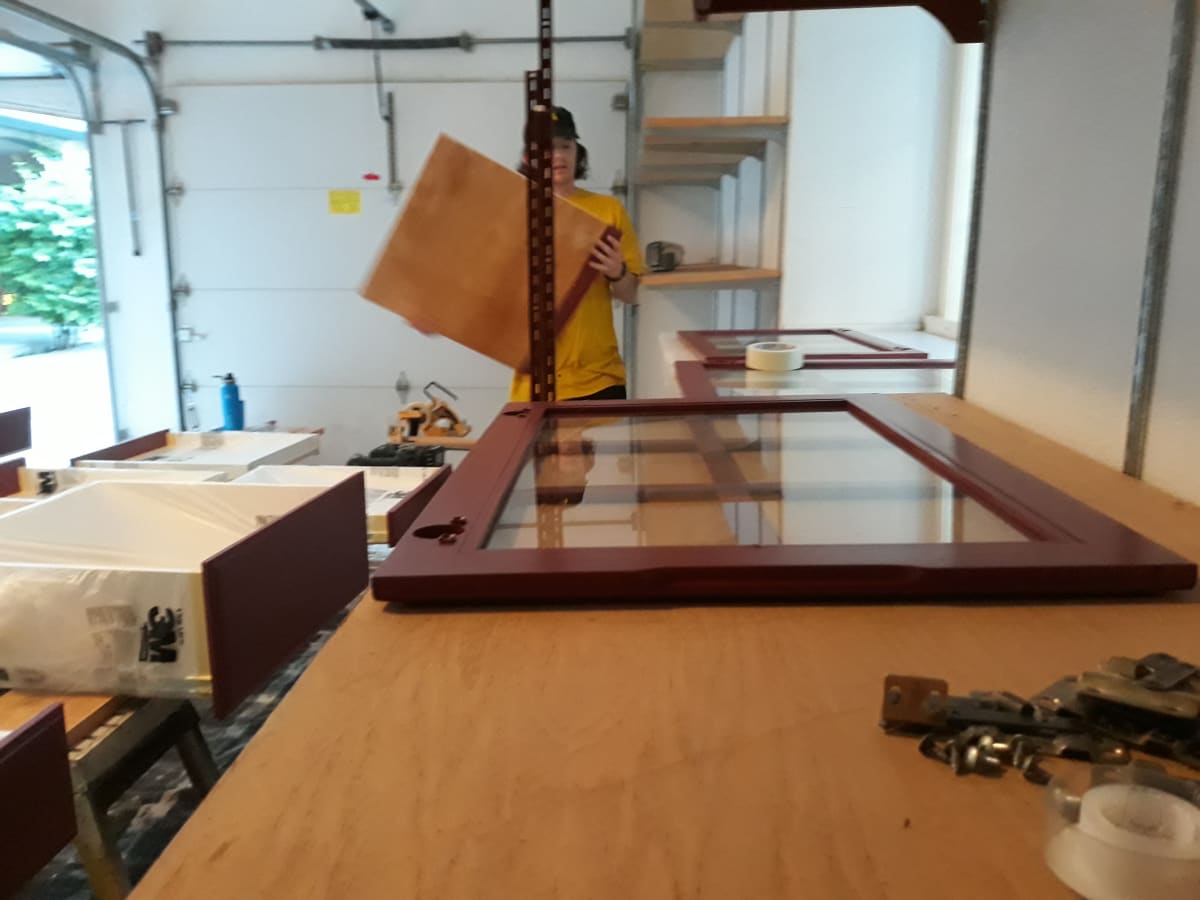 Cabinet Doors & Drawers Interior Kitchen and Island Repaint Gallery Image