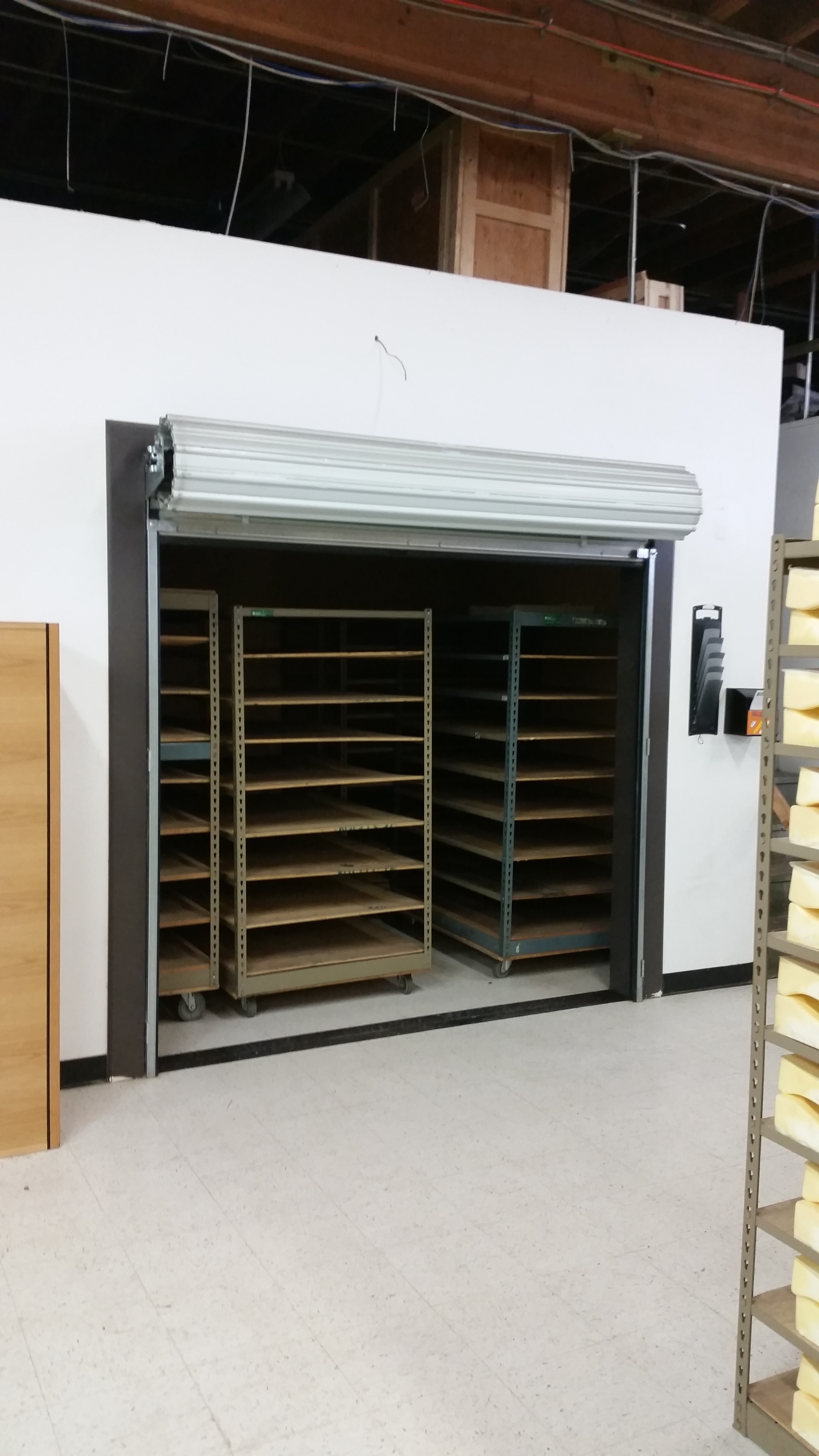 KEEN Mobility SE Portland Interior Commercia Project, Garage Door Demo, Framing, Rock, Paint Coatings - Before Pics