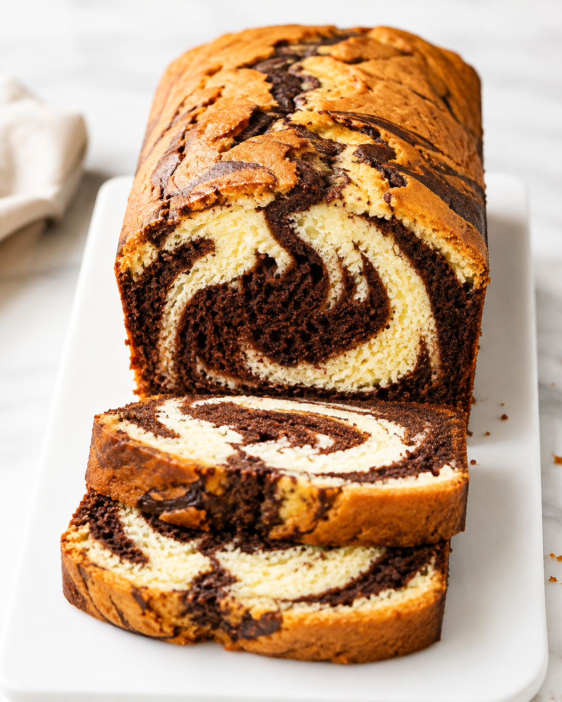 Marbled Chocolate Vanilla Pound Cake