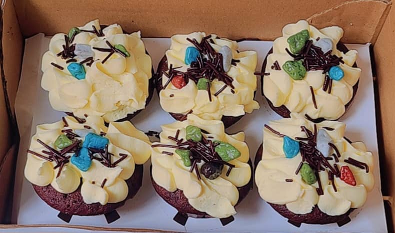 Red Velvet Sprinkle Cupcakes
