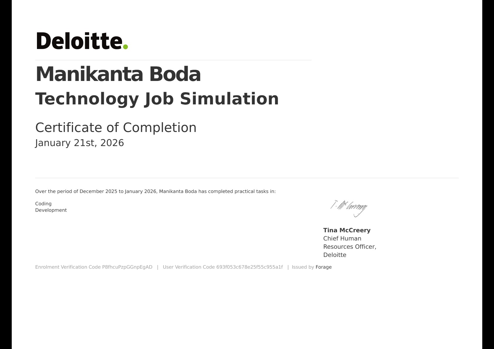 Deloitte Technology Job Simulation