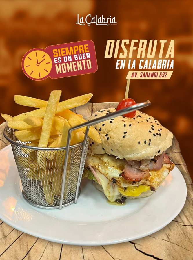 Hamburguesa clásica con guarnición