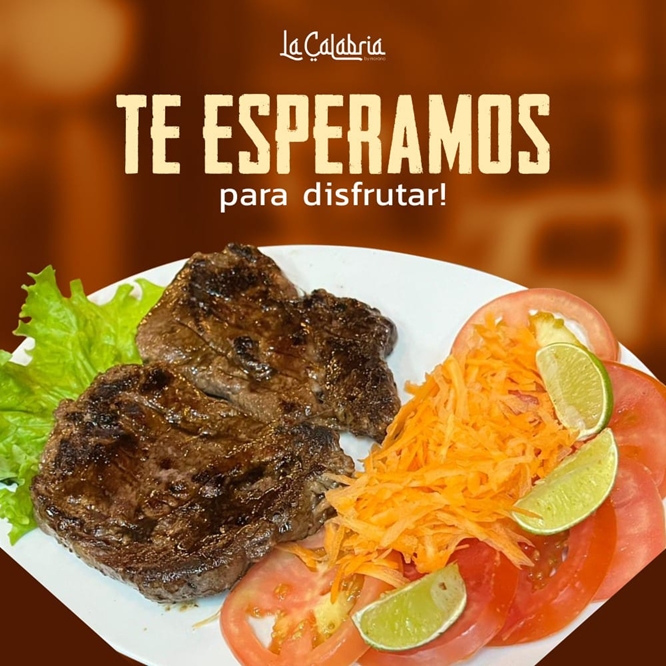 Bife ancho con guarnición
