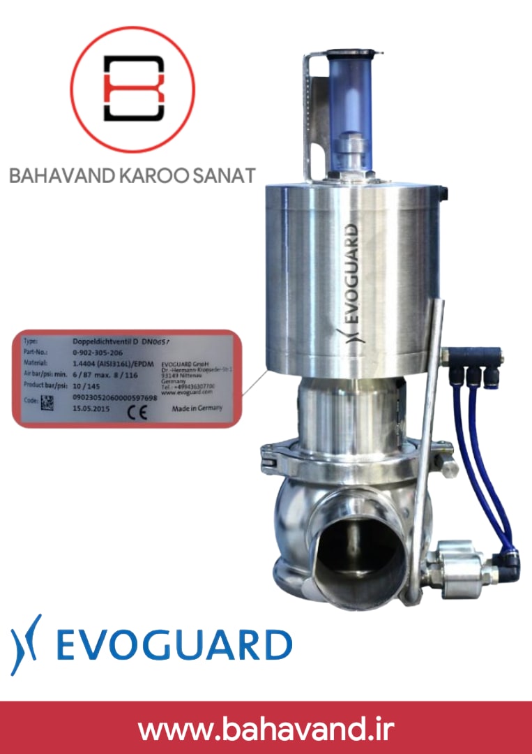 شیر پنوماتیک دوگانه Evoguard مدل DOPPELDICHTVENTIL D DN065 10 NCE (شماره قطعه: 0 902 305 206)